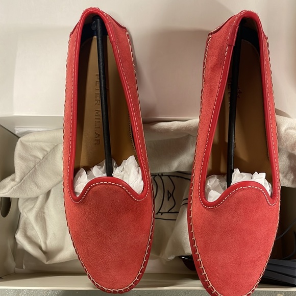 NEW NWT IN BOX never worn Peter Millar suede Venetian loafer watermelon red 6 - Picture 4 of 7
